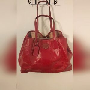 Leather coach bag